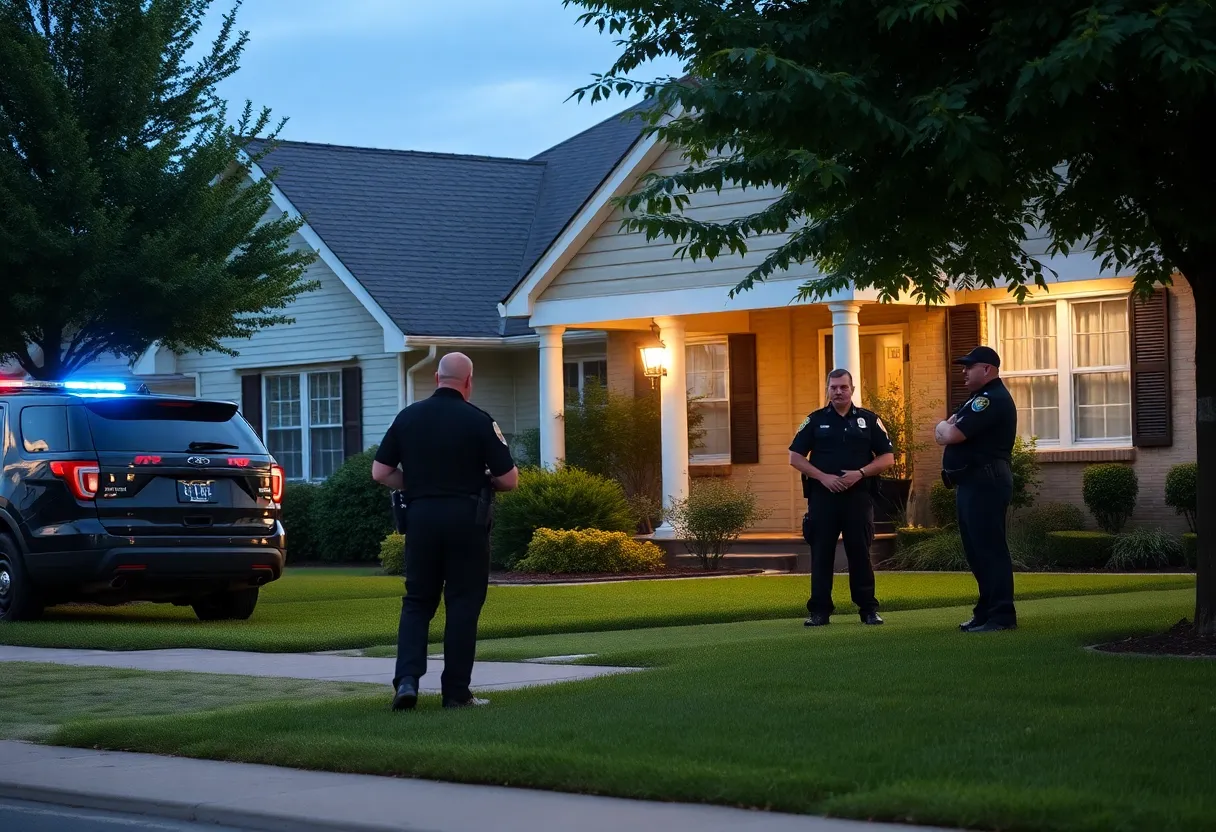 Police officers responding to an incident in a Frisco neighborhood