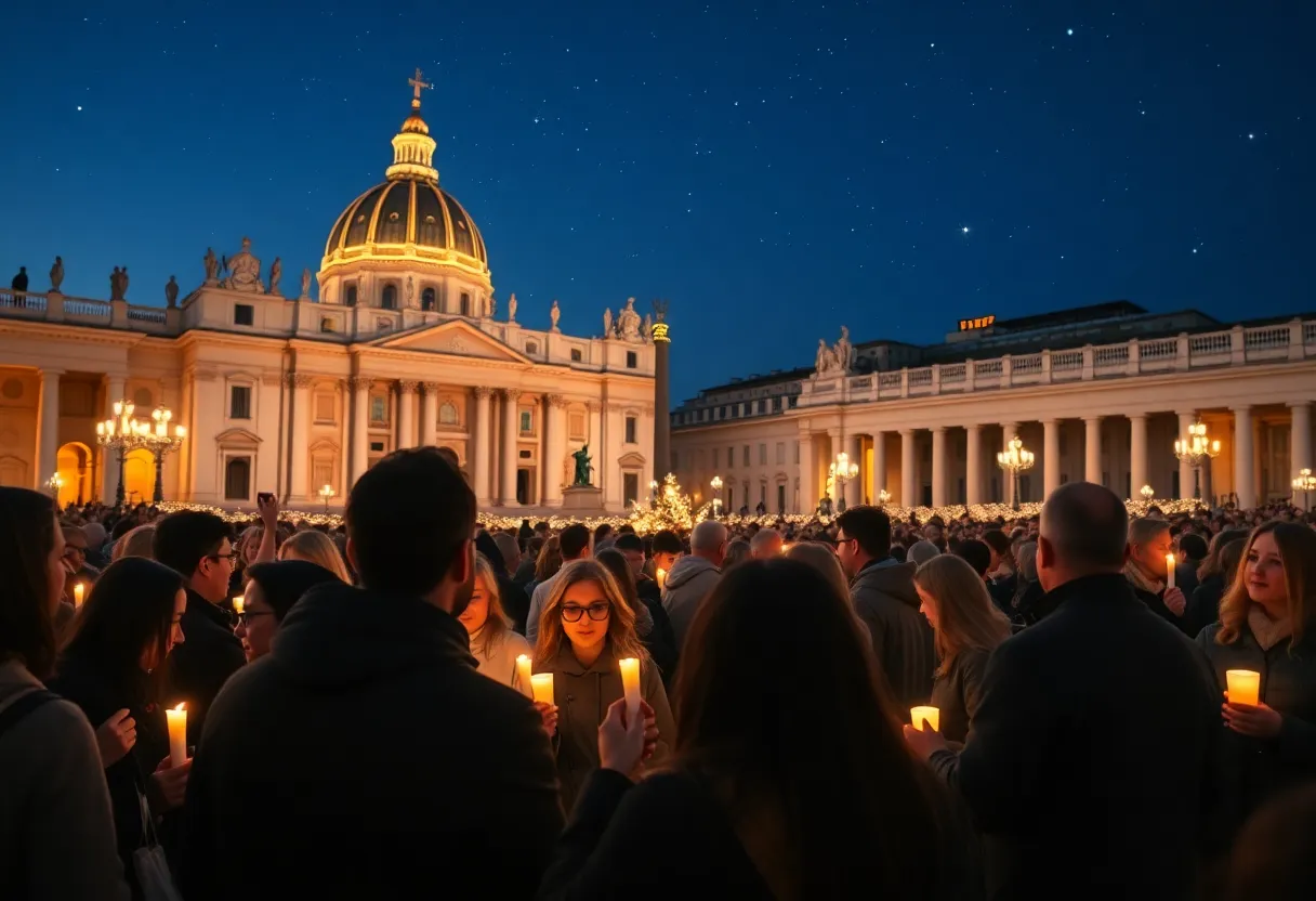 Gathering in St. Peter's Square for Pope's Christmas address