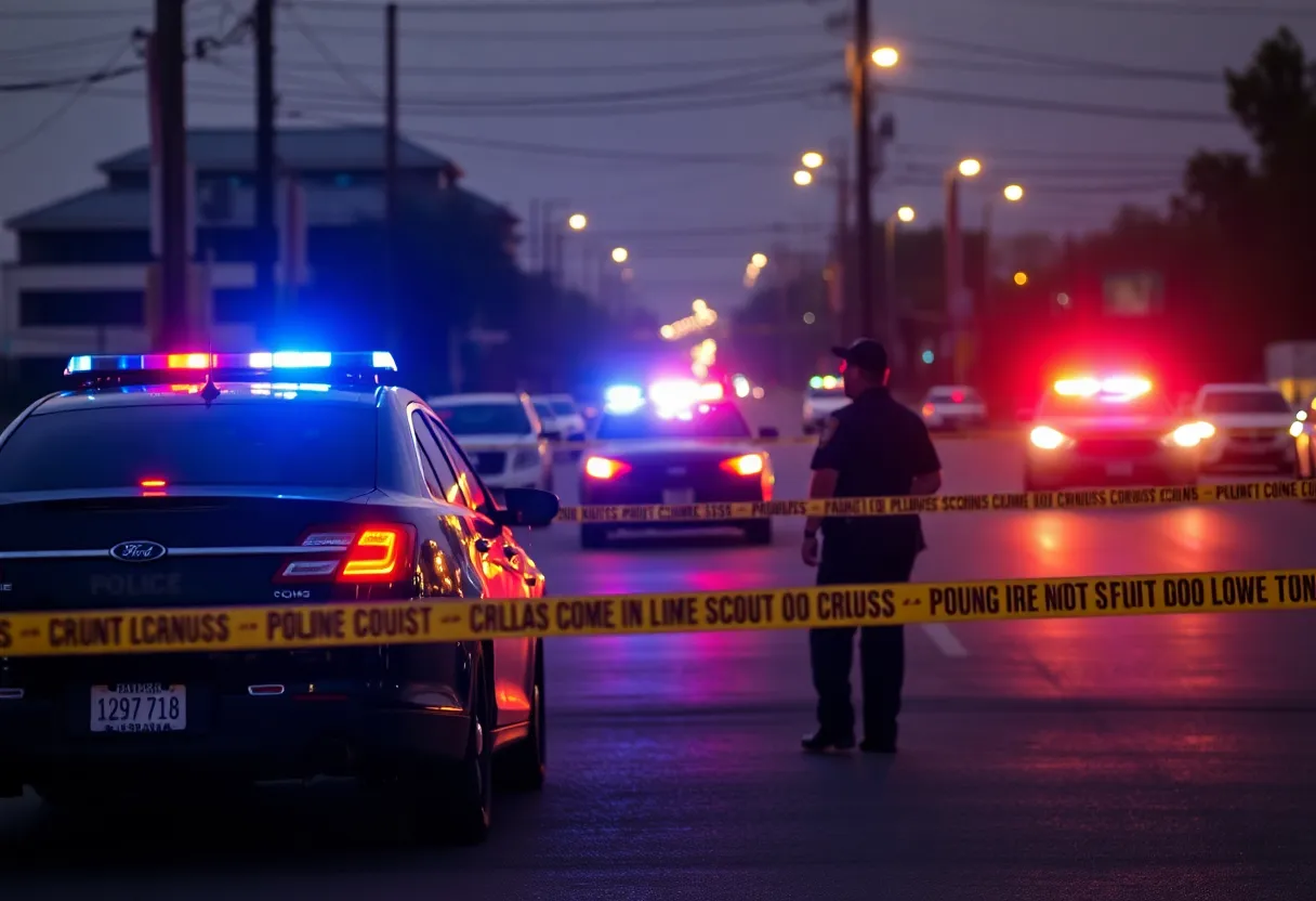 Police investigation site in South Dallas after shooting incident