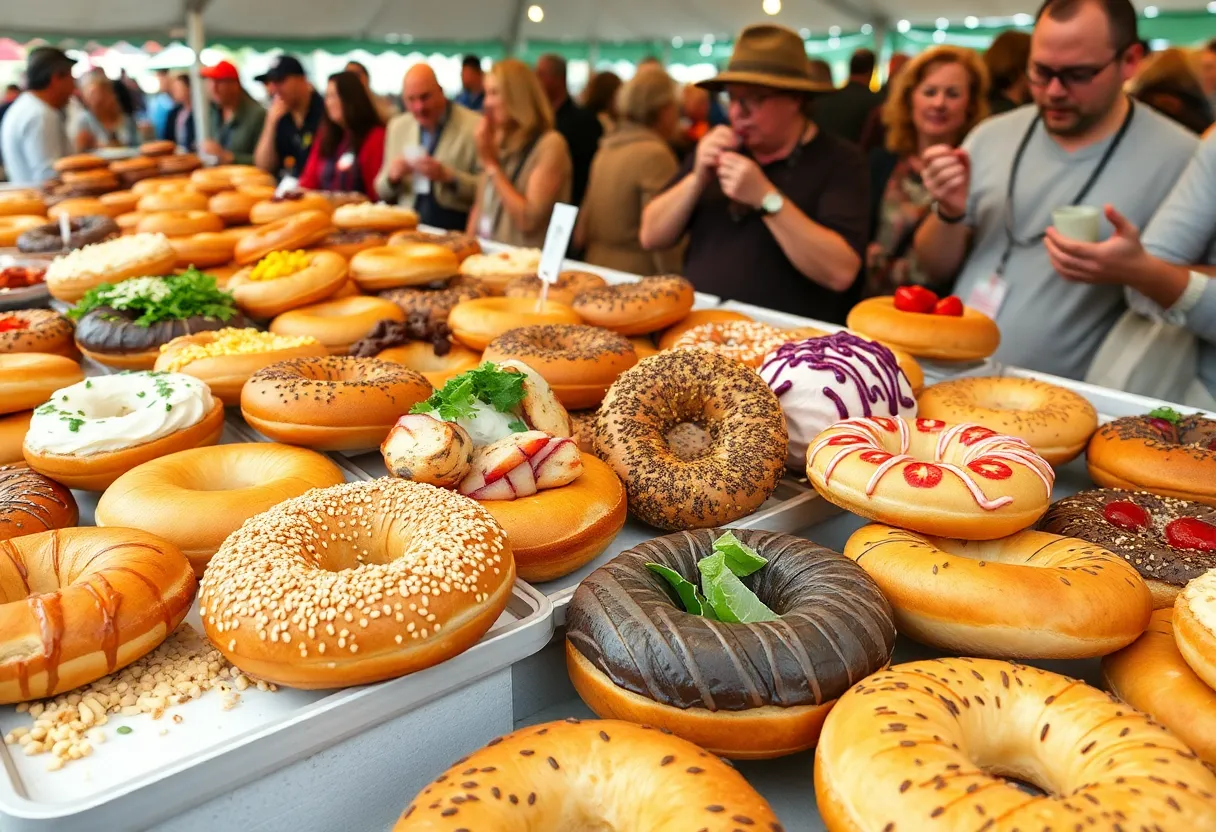 Starship Bagel showcasing its award-winning bagels at New York BagelFest