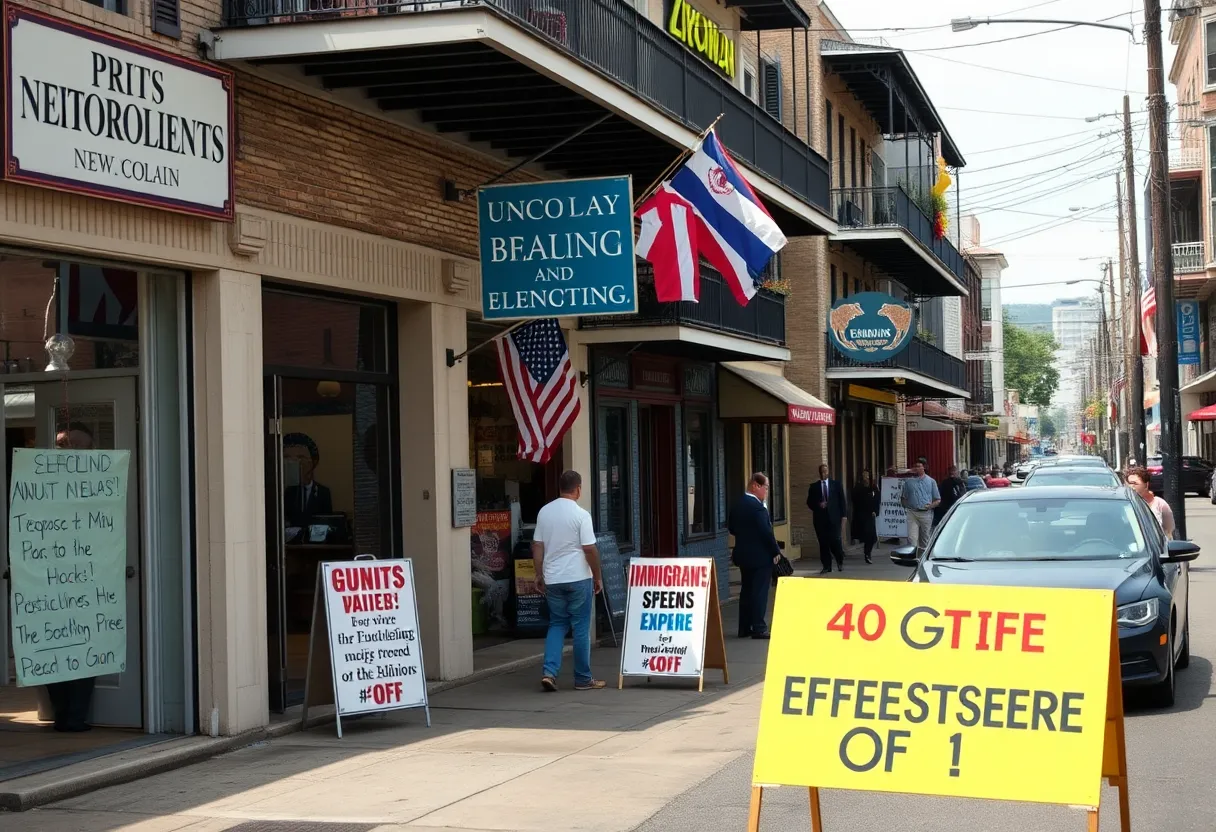 New Orleans streets showcasing community response to immigration enforcement.