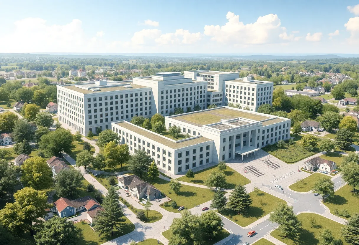 Architectural design of the Texas Behavioral Health Center in Dallas