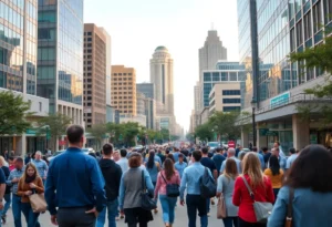 Vibrant cityscape of Austin, Texas illustrating economic activity