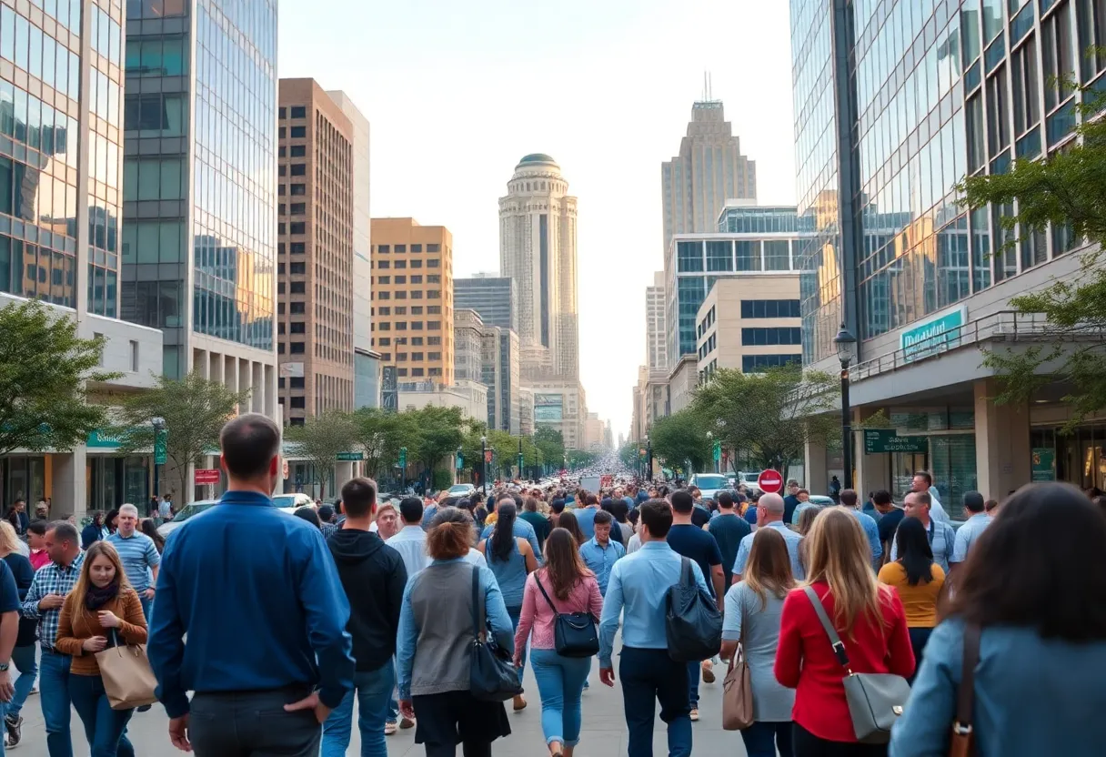 Vibrant cityscape of Austin, Texas illustrating economic activity