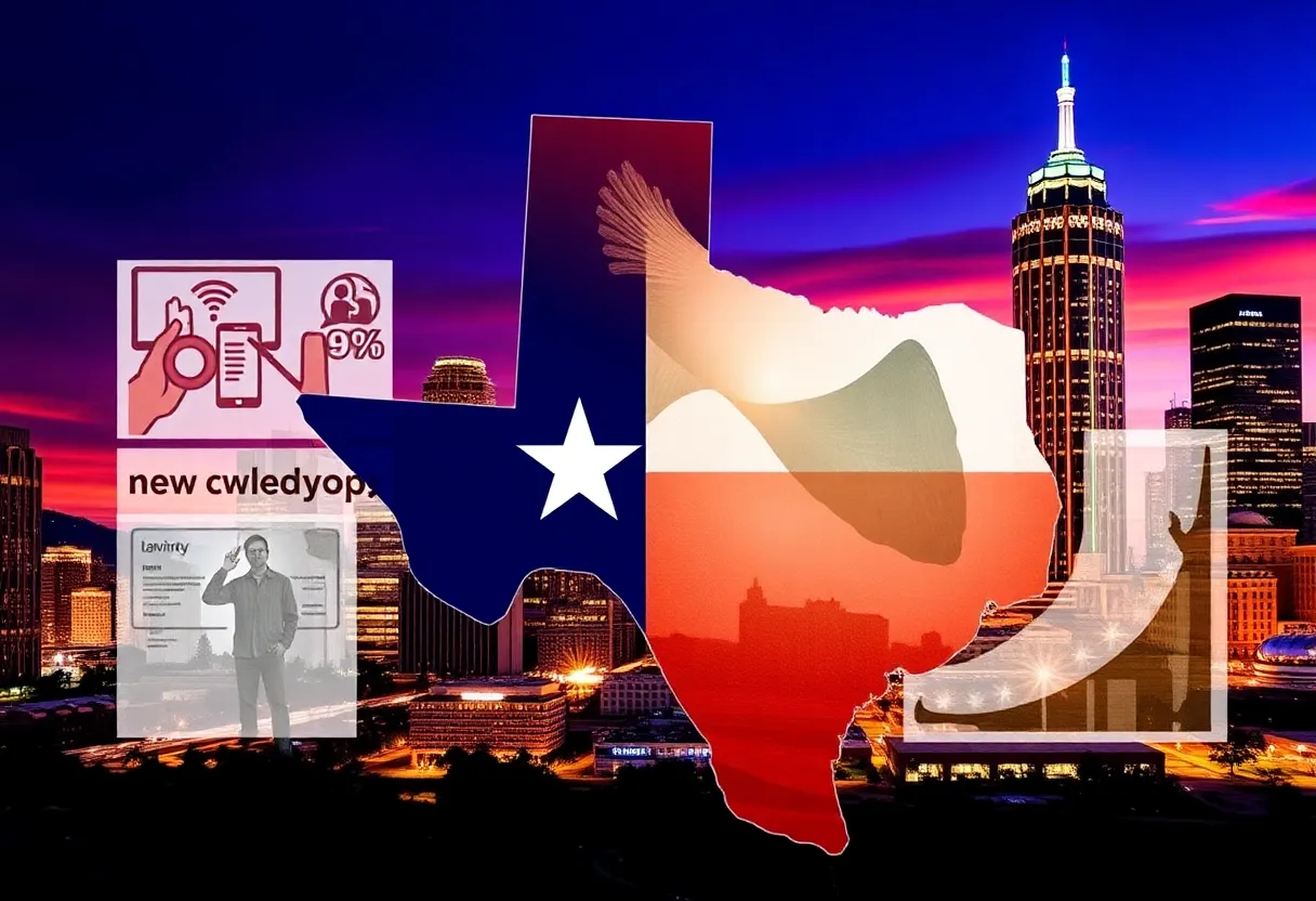 Visual representation of new Texas laws affecting various sectors in 2026