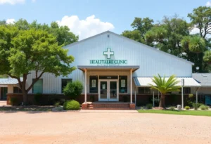 A modern rural healthcare clinic in Texas