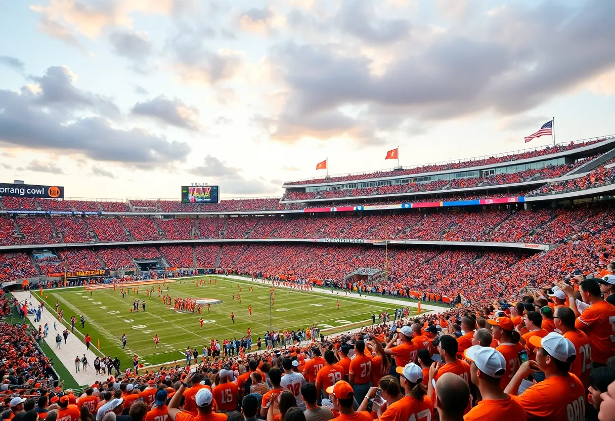Texas Tech Red Raiders and Oregon Ducks Football Players in Action