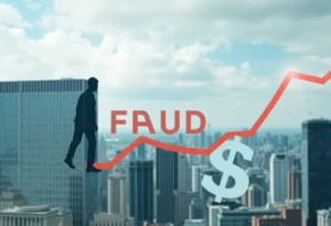 Illustration of financial misconduct and corporate ethics in business