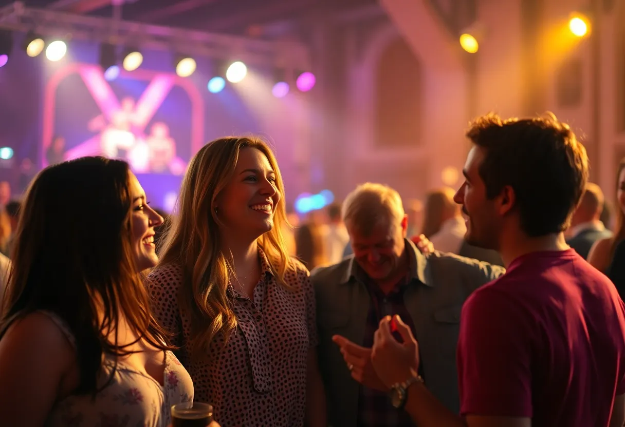 Couples enjoying a Valentine’s Day concert