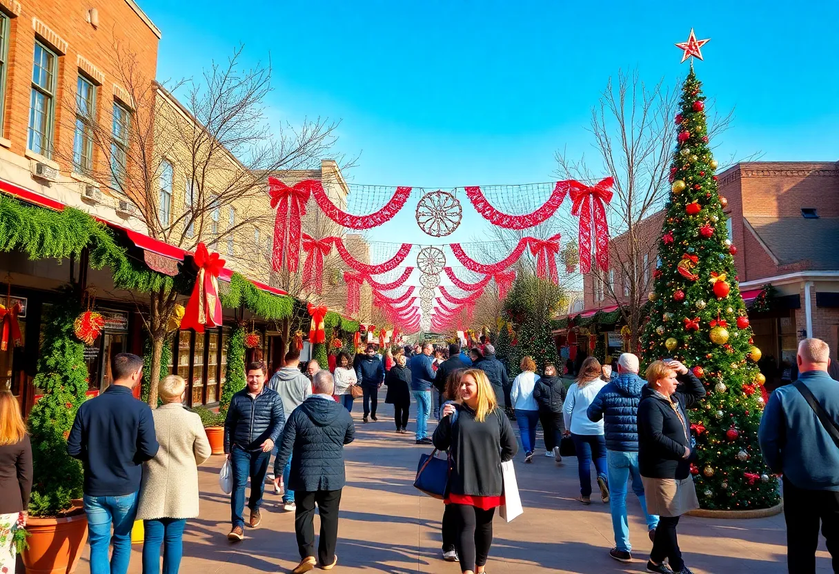 Residents in Dallas-Fort Worth celebrating Christmas outdoors in warm weather