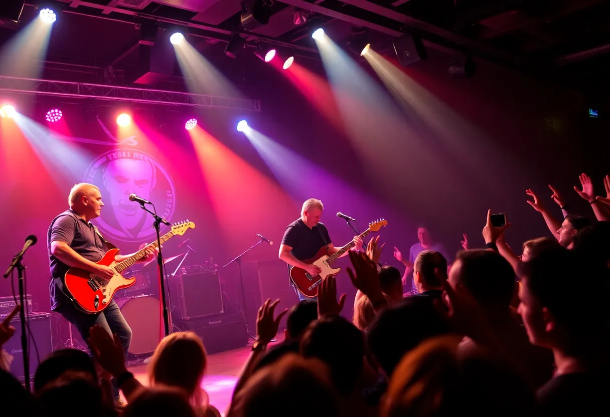 Audience enjoying an AC/DC tribute concert at House of Blues