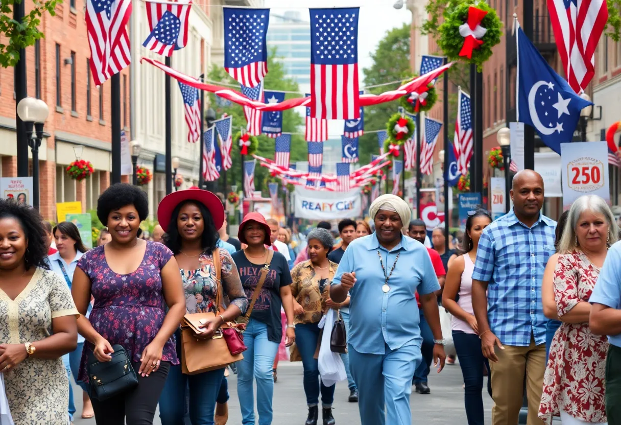 Vibrant street celebration for America250 anniversary
