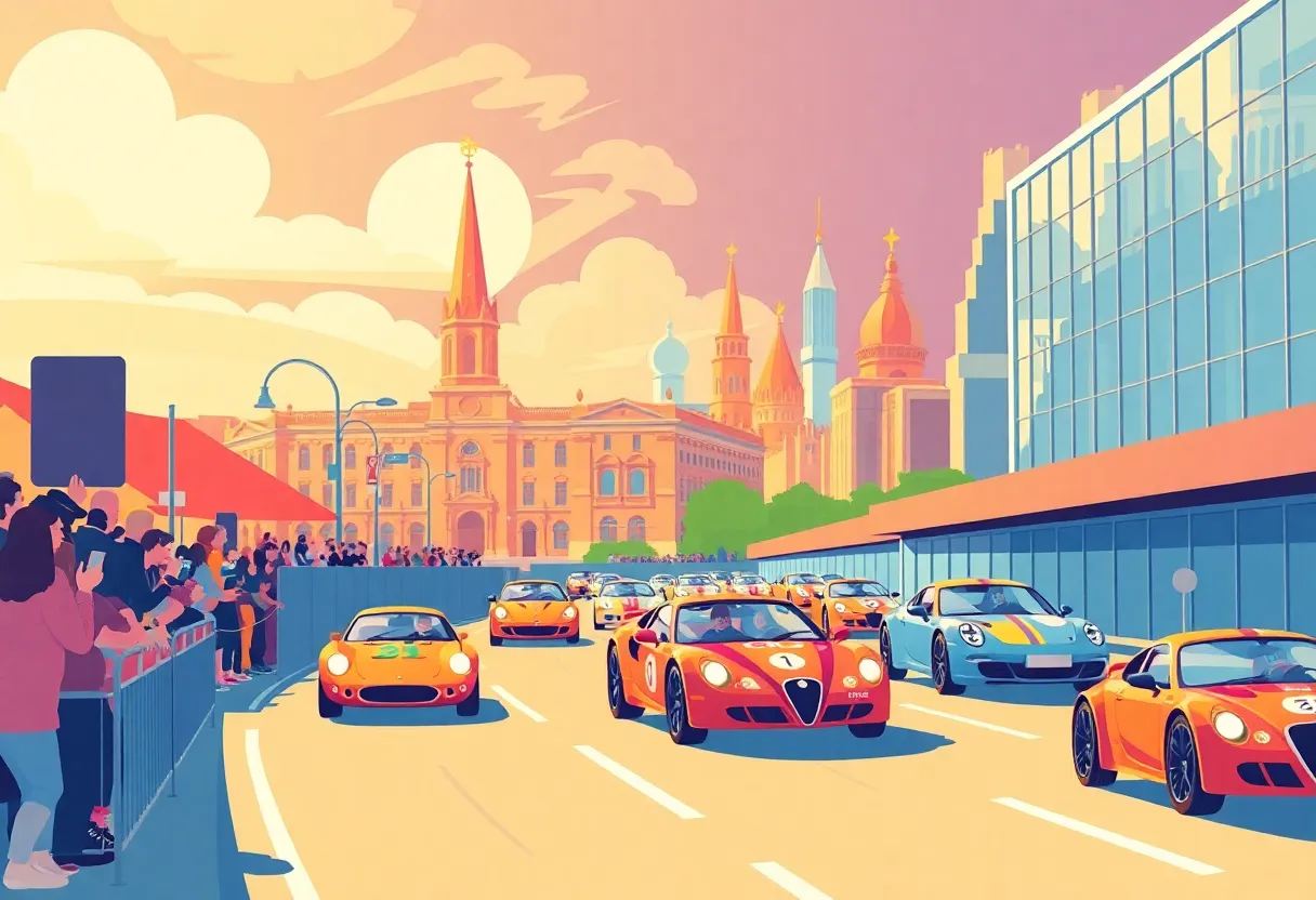 Street circuit race during the Java House Grand Prix in Arlington