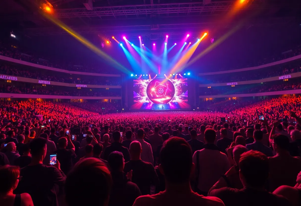 Crowd enjoying A$AP Rocky concert