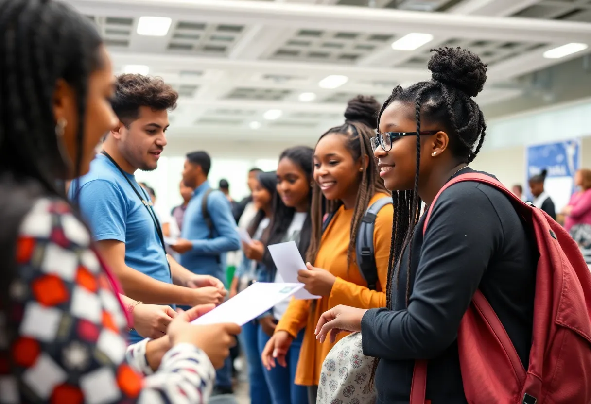 Students participating in mentorship activities at the Big Tex NexT Fest