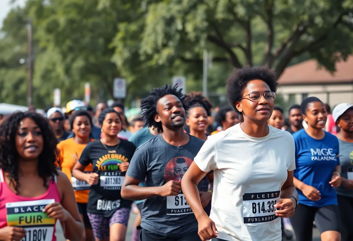Community event celebrating Black heritage with a fun run and gospel concert.