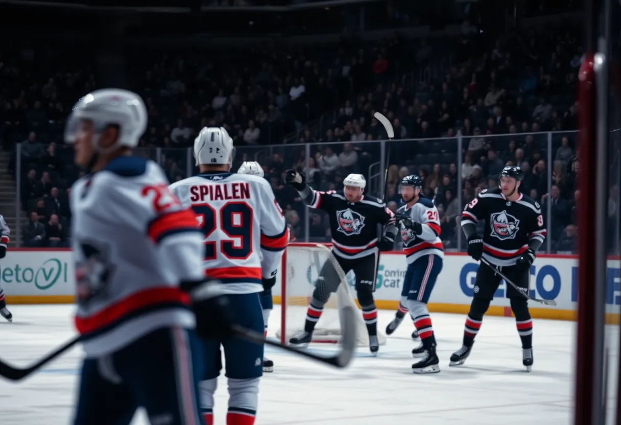 Montreal Canadiens celebrating after scoring an overtime goal against Dallas Stars.