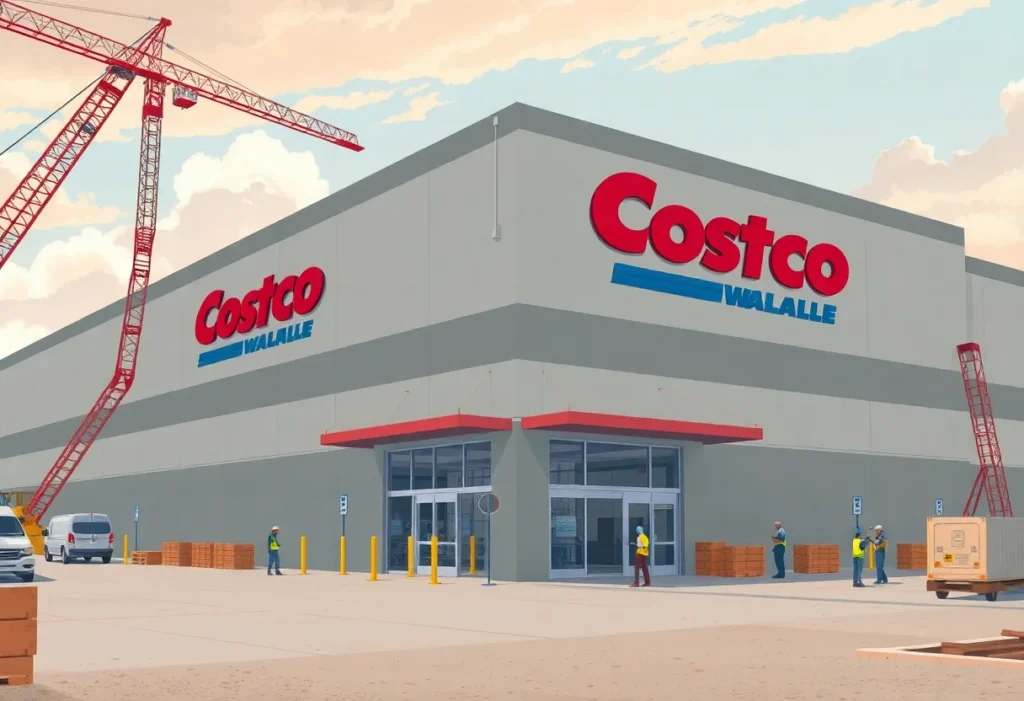 Rendering of upcoming Costco warehouse in Forney, Texas