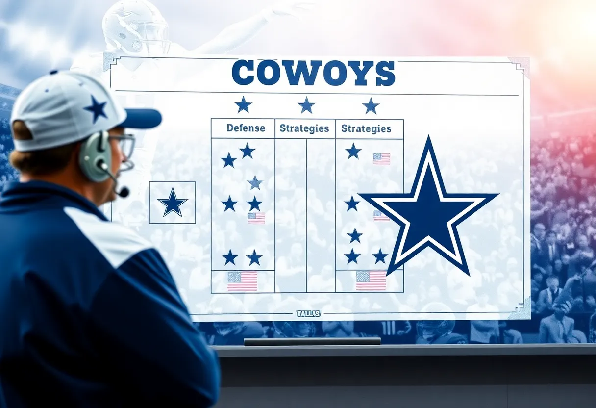 Image depicting a football coach discussing defensive strategies.