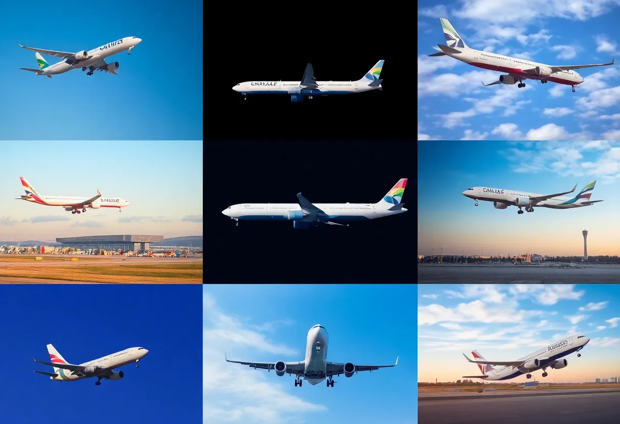 Airplanes at Dallas airport representing new flight routes