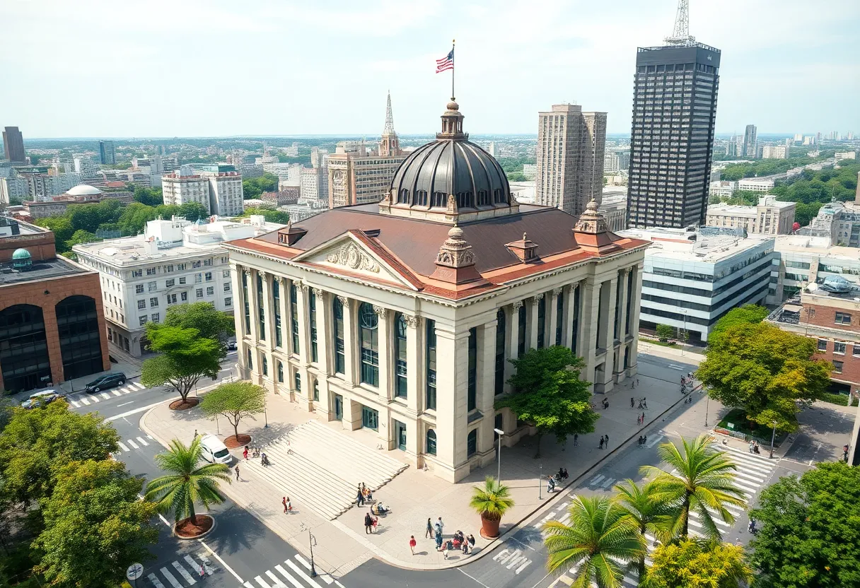 A view of Dallas City Hall with modern architecture