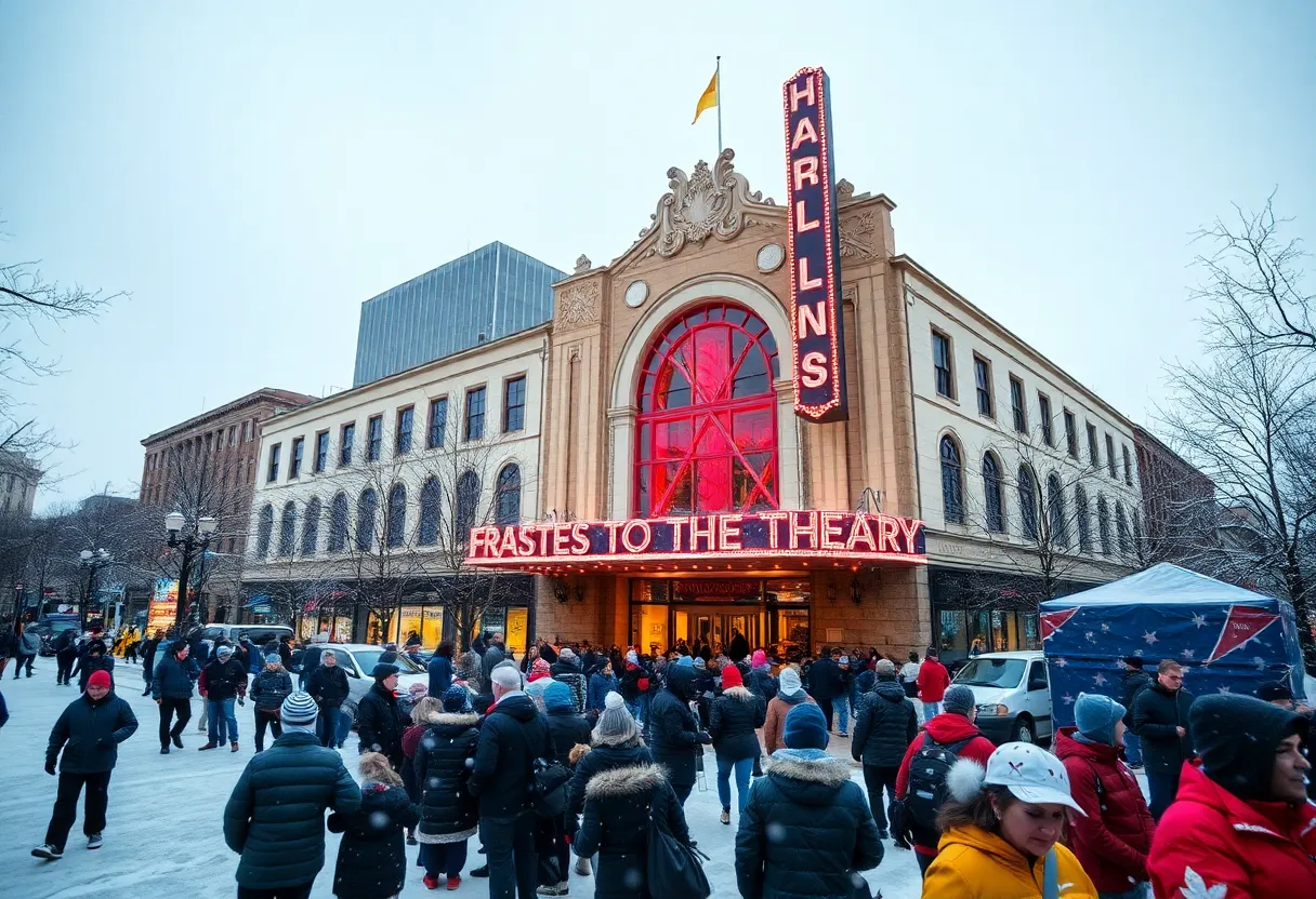 Dallas community events in winter weather with snow