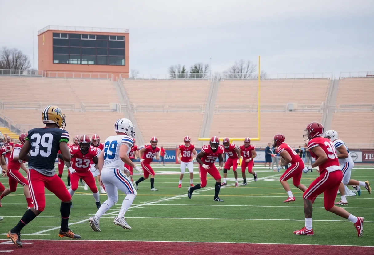 Dallas Cowboys football team strategizing on the field during the offseason