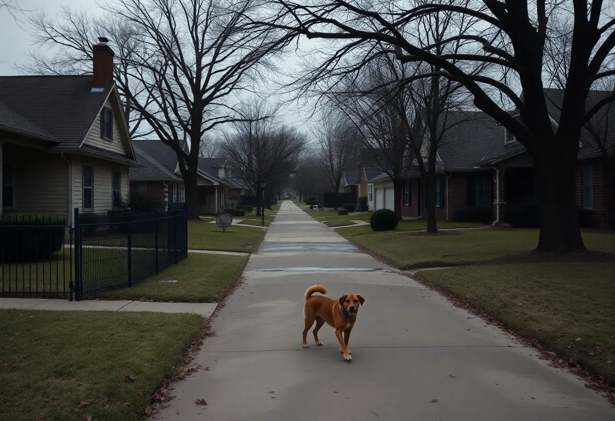 Neighborhood in Dallas focusing on community safety around dogs