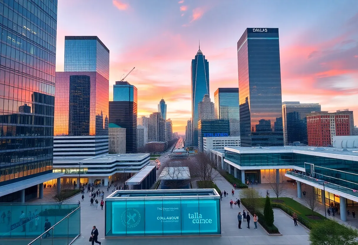 Dallas skyline featuring financial district