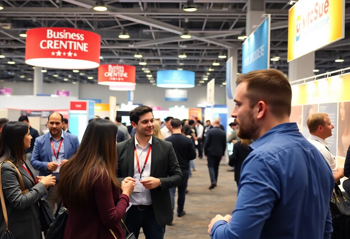 Entrepreneurs networking at the Dallas Franchise Show