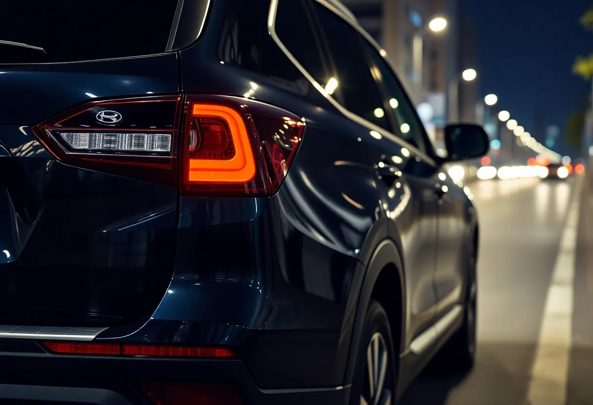 Dark SUV involved in a hit-and-run incident