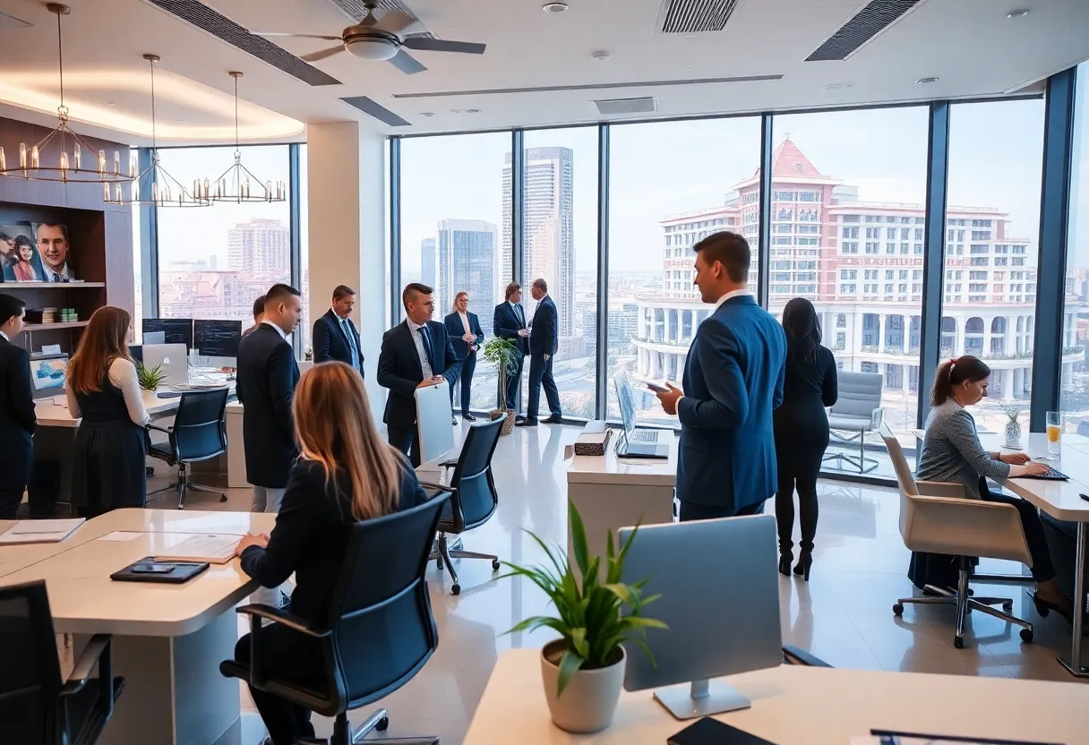 Interior of a luxury real estate office in Dallas