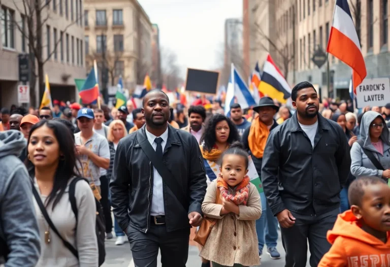 People participating in the Dallas MLK Day Parade.