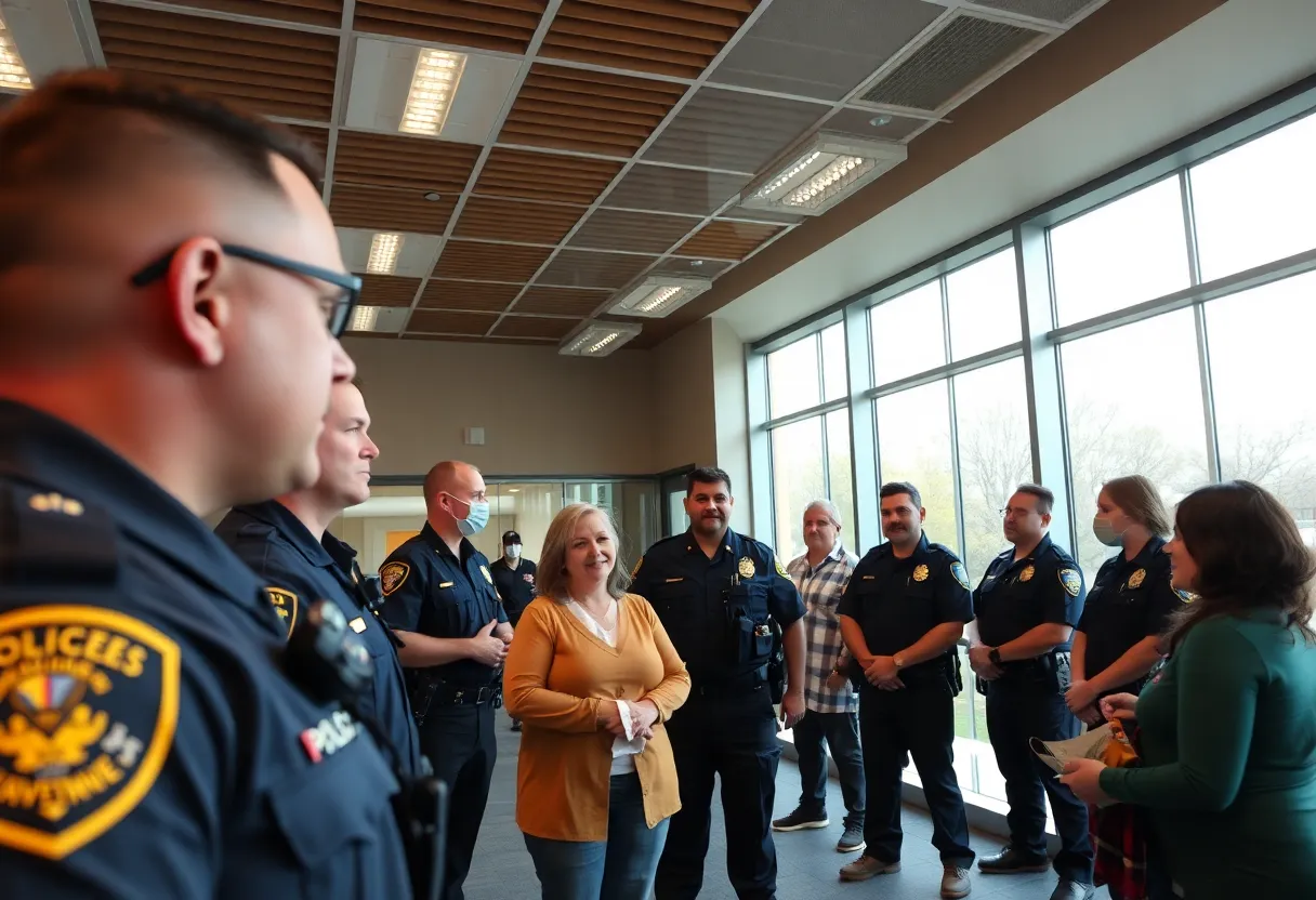 Dallas police engaging with community members for transparency.