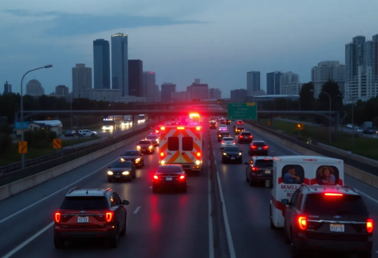 Emergency response at I-45 shooting scene in Dallas