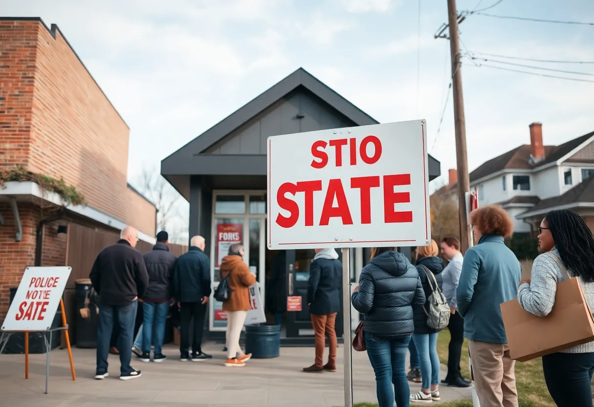 Voters at assigned neighborhood polling places in Dallas and Williamson counties