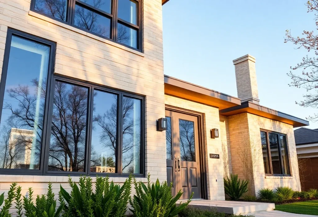 Modern window and door installation by Dallas Windows & Doors