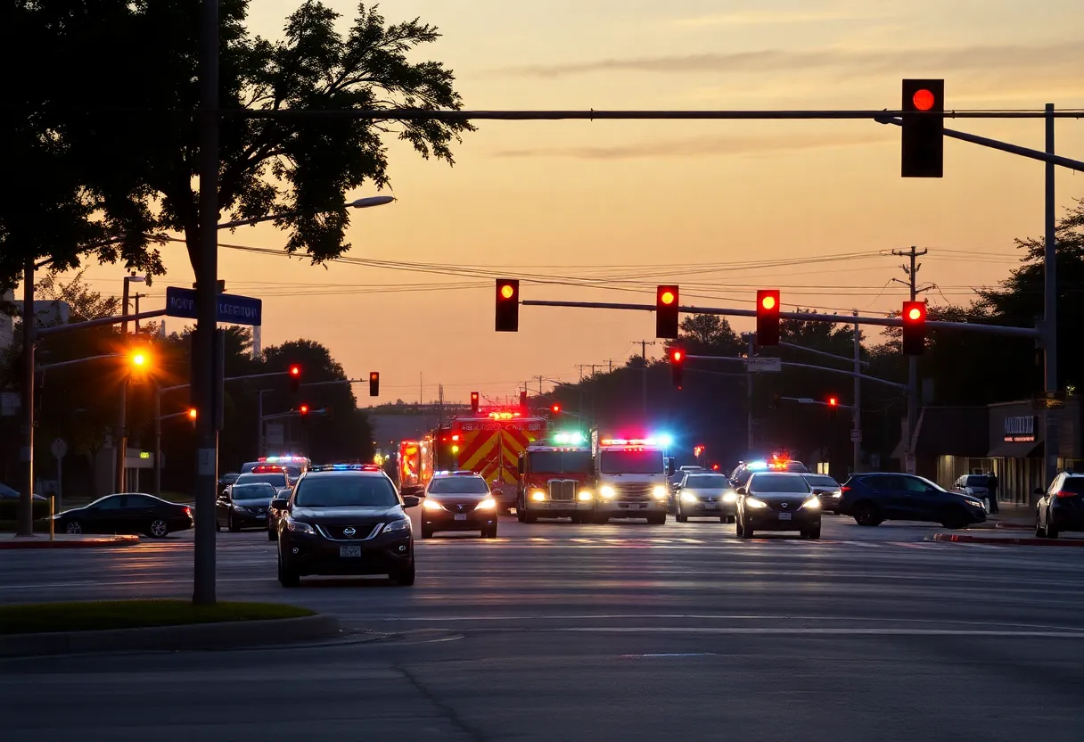 Emergency response at a Dallas traffic intersection