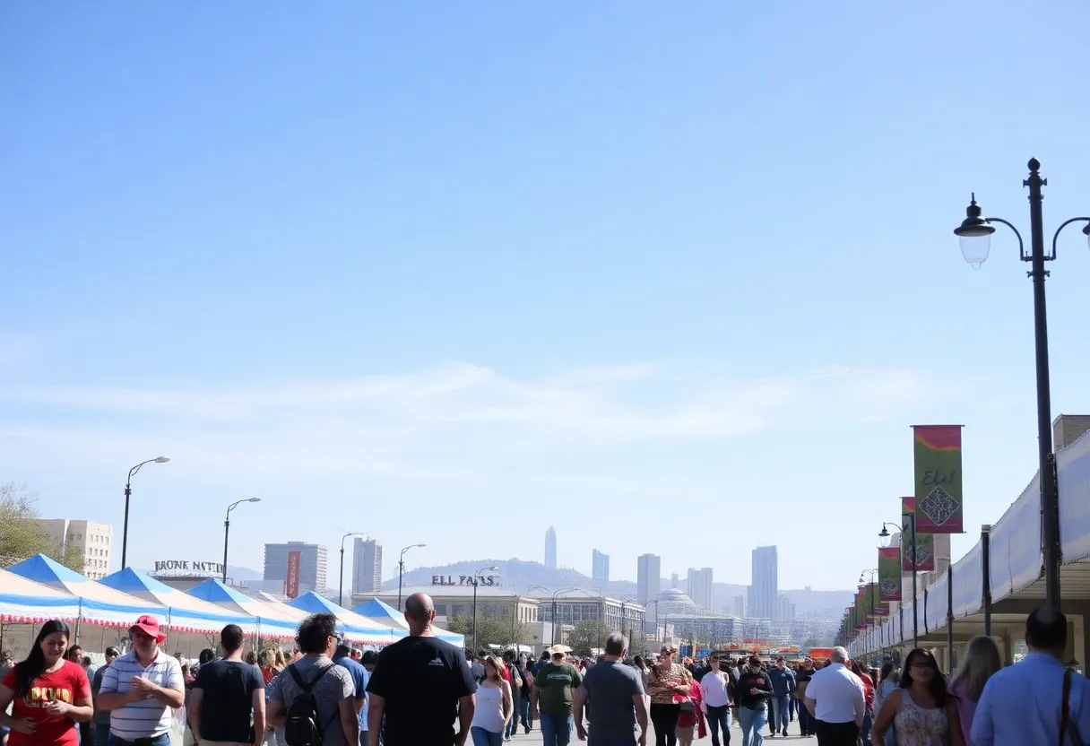 Community event in El Paso with families and activities