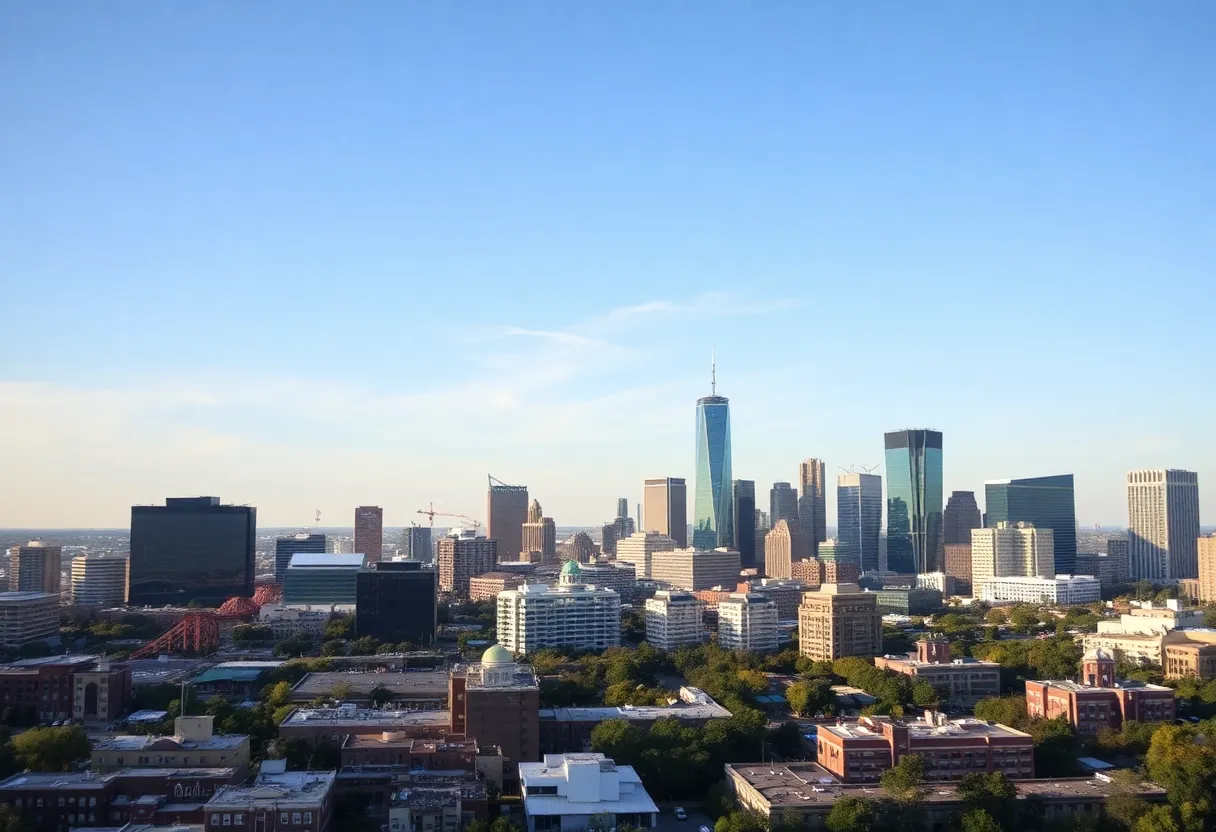 Skyline view of Fort Worth, Texas showcasing urban architecture