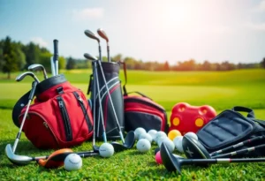 Display of new golf equipment and clubs for 2026