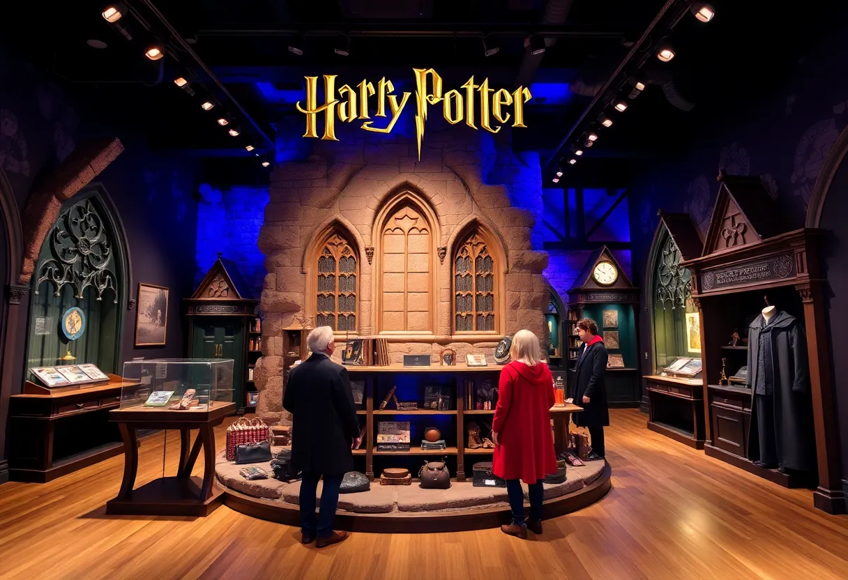 Interactive display at the Harry Potter Exhibition in Dallas