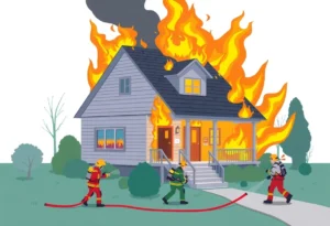 Firefighters responding to a house fire in Fort Worth