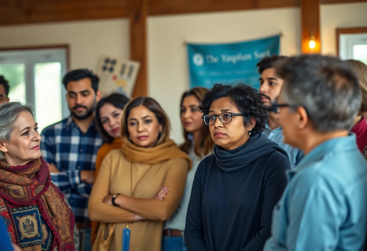 Community members discussing ICE arrests and their implications in Dallas.