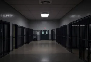 Immigration detention facility entrance