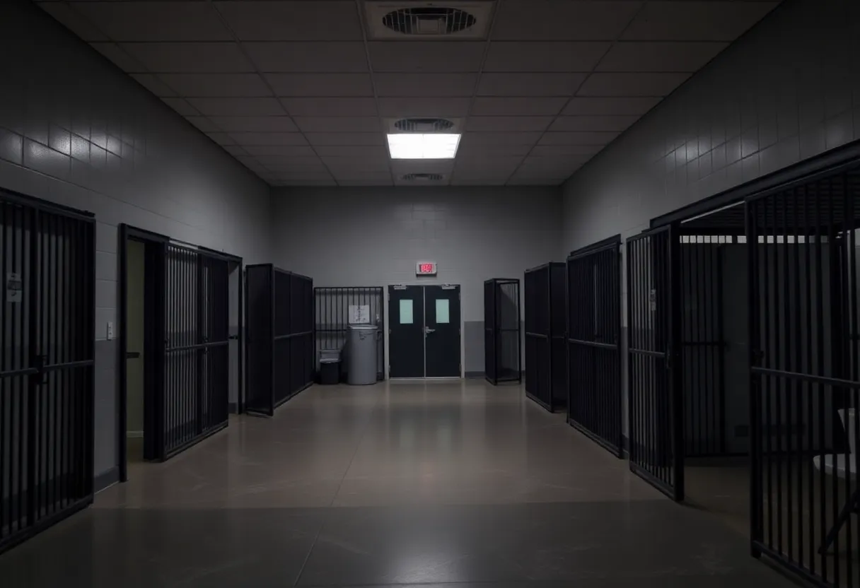 Immigration detention facility entrance