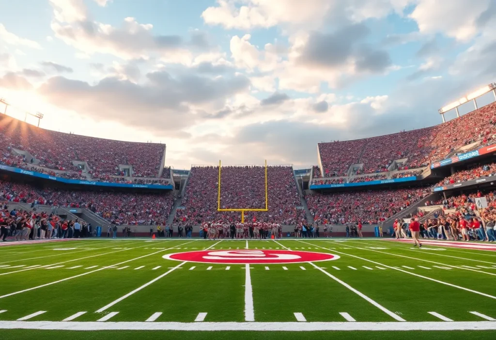 Vibrant atmosphere at Indiana Hoosiers football championship game