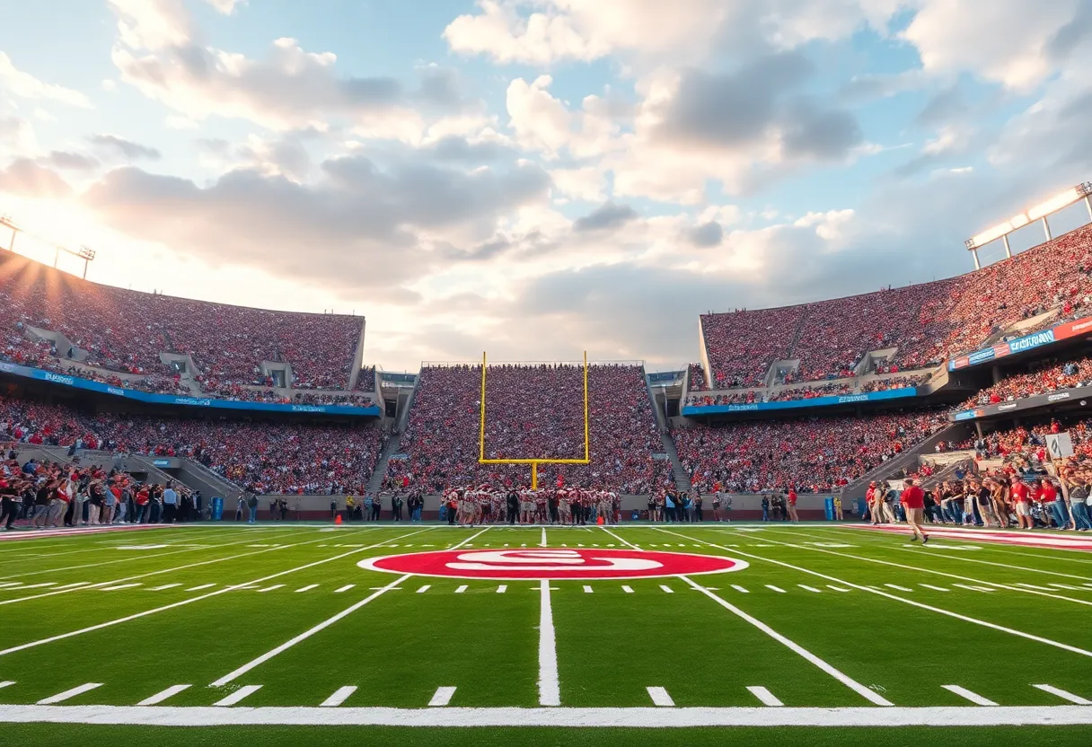 Vibrant atmosphere at Indiana Hoosiers football championship game