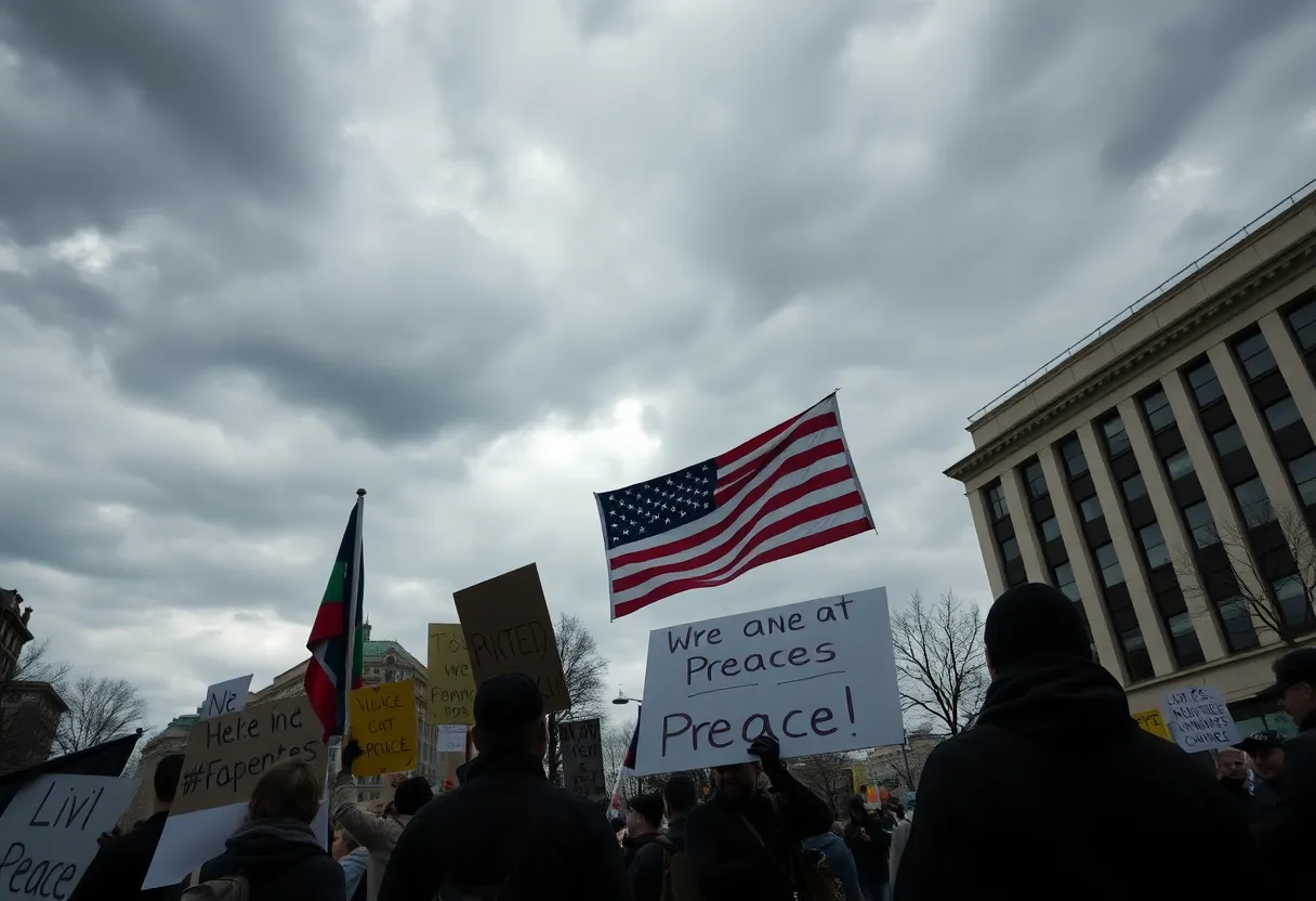 A visual representation of protests in Iran highlighting tension and social unrest.