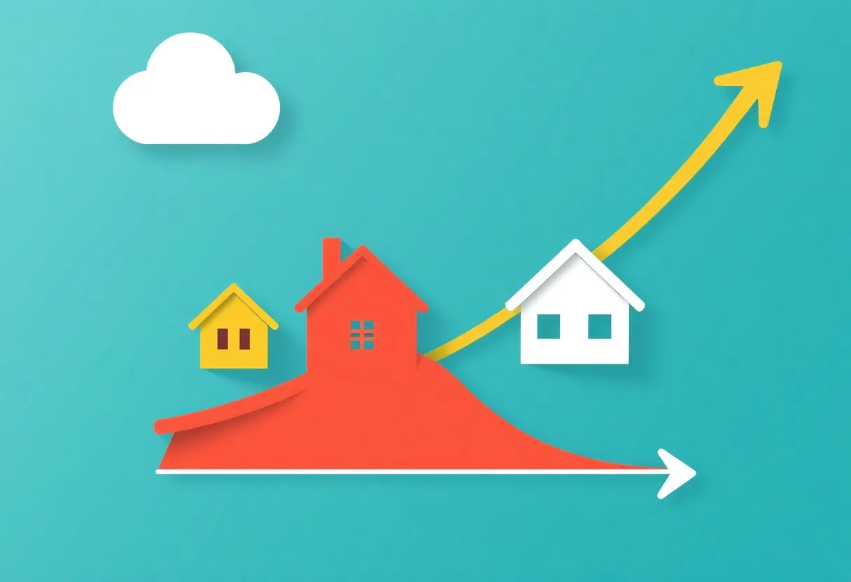 Graphic illustrating K-shaped economic recovery with diverging income trends.
